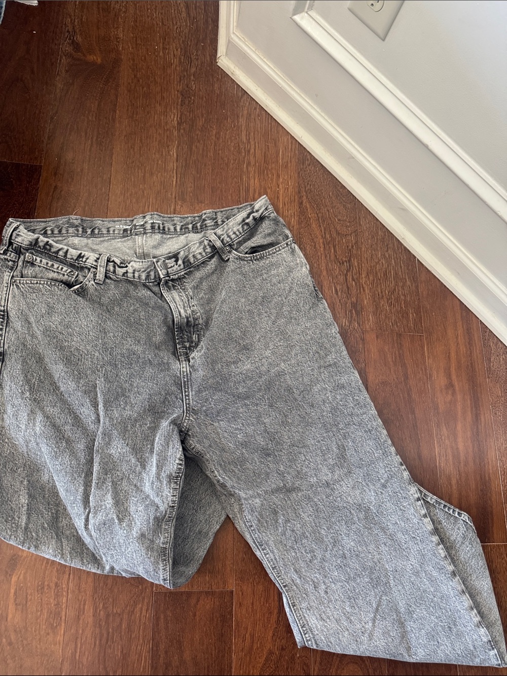 Old Navy Gray Acid-Wash Jeans